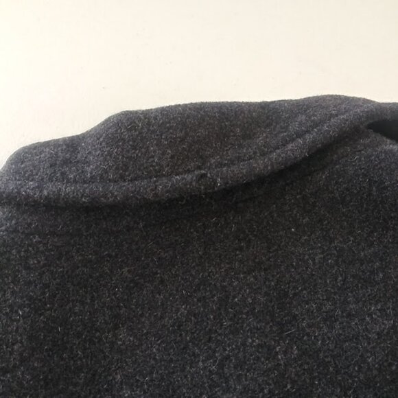 St. John's Bay women's size L black cashmere blend pea coat - Picture 13 of 16